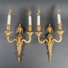 Paire d’Appliques en Bronze Ciselé à Deux Bras de Lumières de style Louis XVI vers 1820-1850 11 Paire d’Appliques en Bronze Ciselé à Deux Bras de Lumières de style Louis XVI vers 1820-1850 11