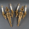 Paire d’Appliques en Bronze Ciselé à Deux Bras de Lumières de style Louis XVI vers 1820-1850 19