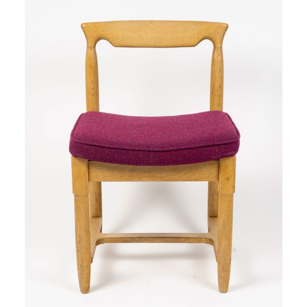 Guillerme et Chambron pour Votre Maison, Ensemble de 4 chaises 1960’s 5 Guillerme et Chambron pour Votre Maison, Ensemble de 4 chaises 1960’s 5