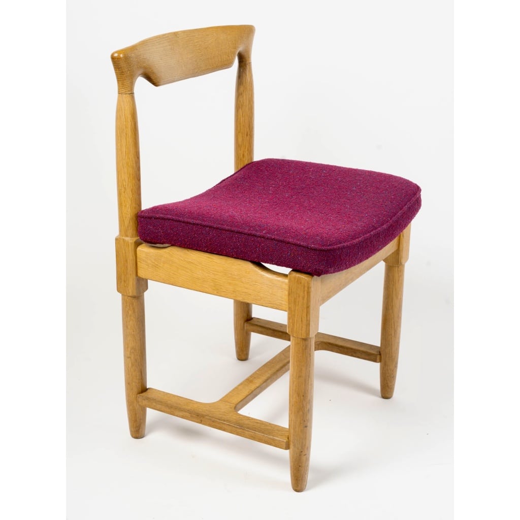 Guillerme et Chambron pour Votre Maison, Ensemble de 4 chaises 1960’s 6 Guillerme et Chambron pour Votre Maison, Ensemble de 4 chaises 1960’s 6