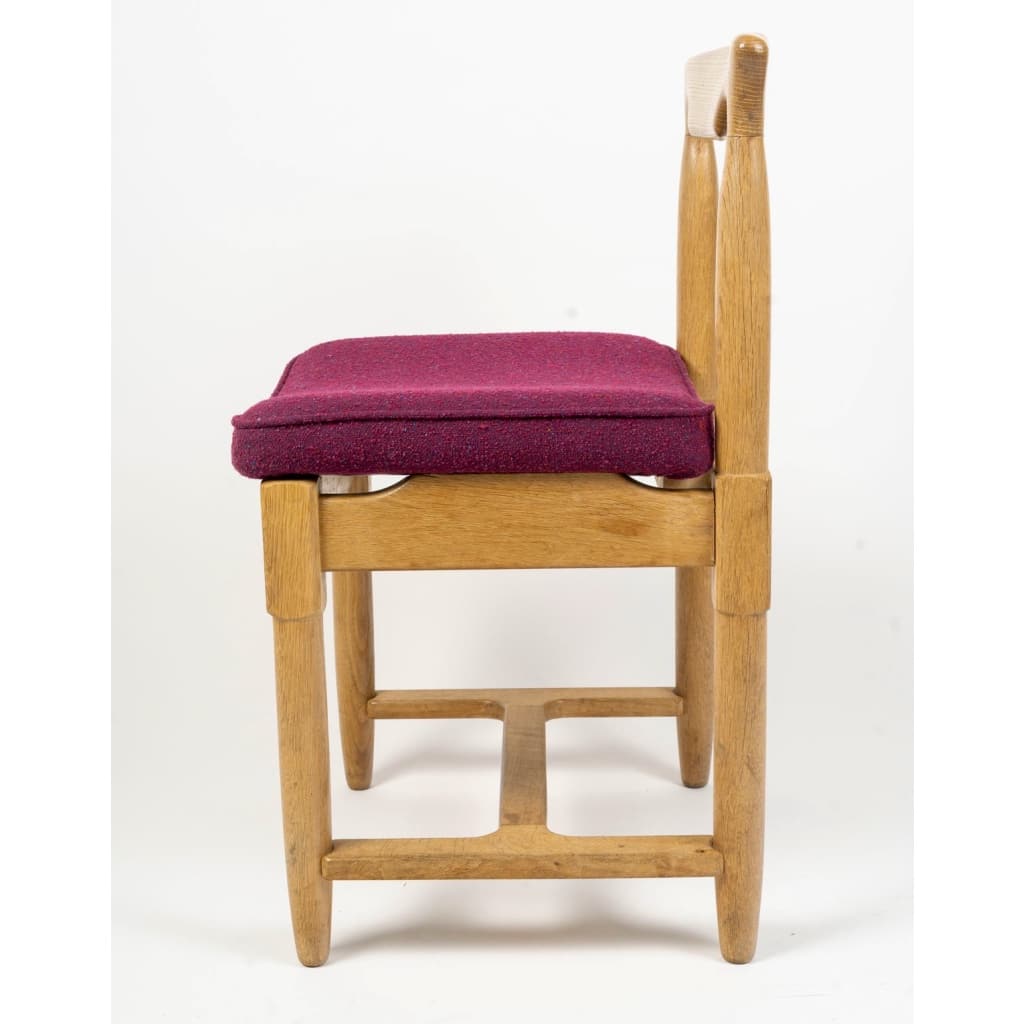 Guillerme et Chambron pour Votre Maison, Ensemble de 4 chaises 1960’s 9 Guillerme et Chambron pour Votre Maison, Ensemble de 4 chaises 1960’s 9