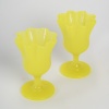 Paire de vase en opaline citron. Fin XIXème 6