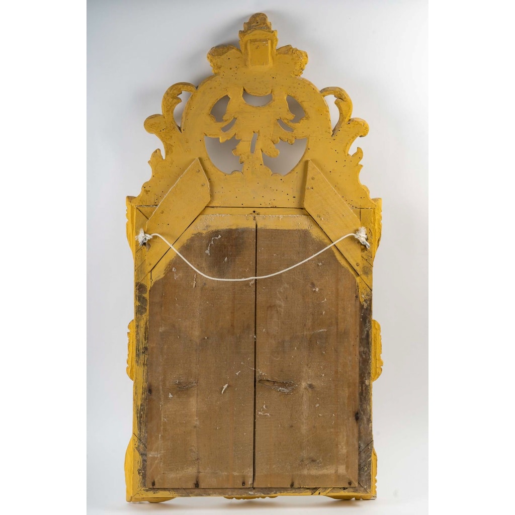 Miroir à parecloses d’époque Régence en bois sculpté et doré, vers 1715-1723 8