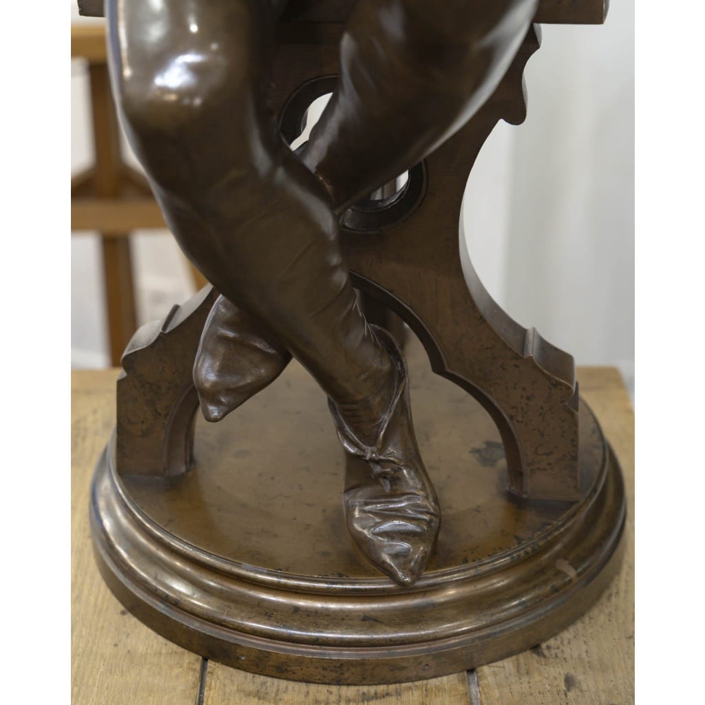 Sculpture – Le Troubadour , Émile Boisseau (1842-1923) – Bronze 10