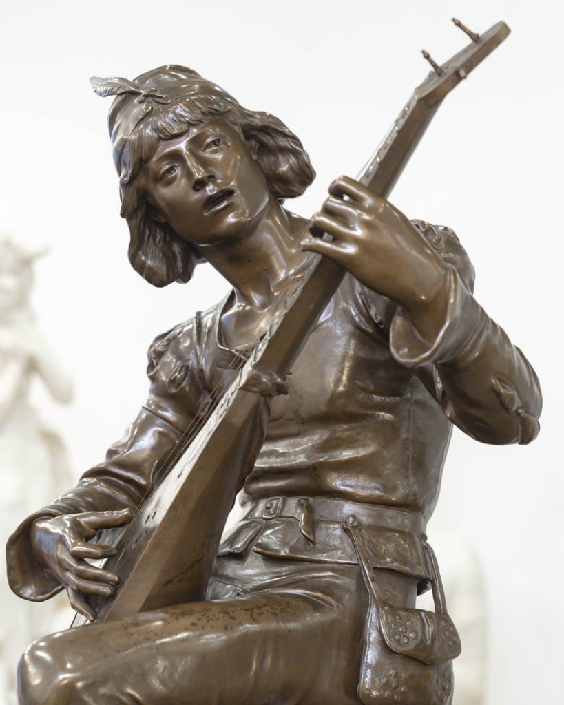 Sculpture – Le Troubadour , Émile Boisseau (1842-1923) – Bronze 4