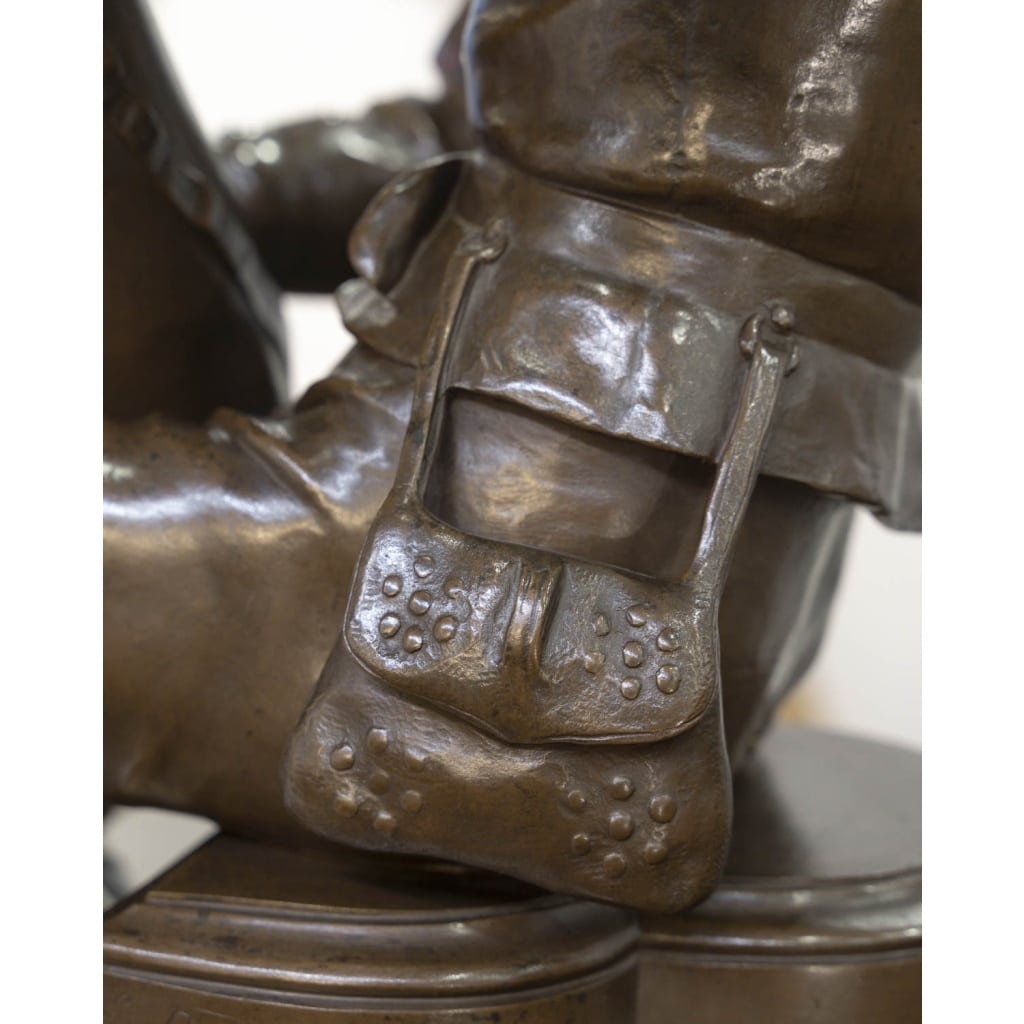 Sculpture – Le Troubadour , Émile Boisseau (1842-1923) – Bronze 9