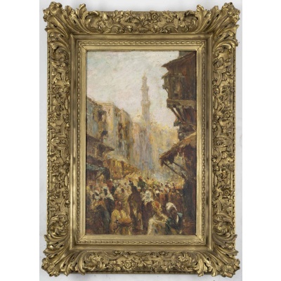 Une peinture orientaliste HSP, fin XIXème siècle