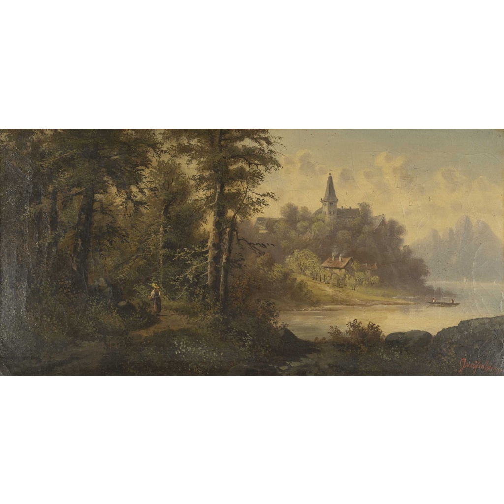 Un paysage de forêt, Josefine Griefenburg, XIXème siècle 3
