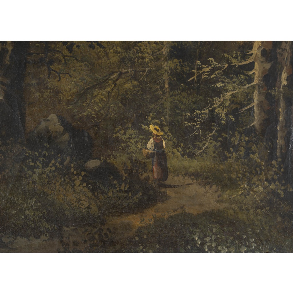Un paysage de forêt, Josefine Griefenburg, XIXème siècle 11