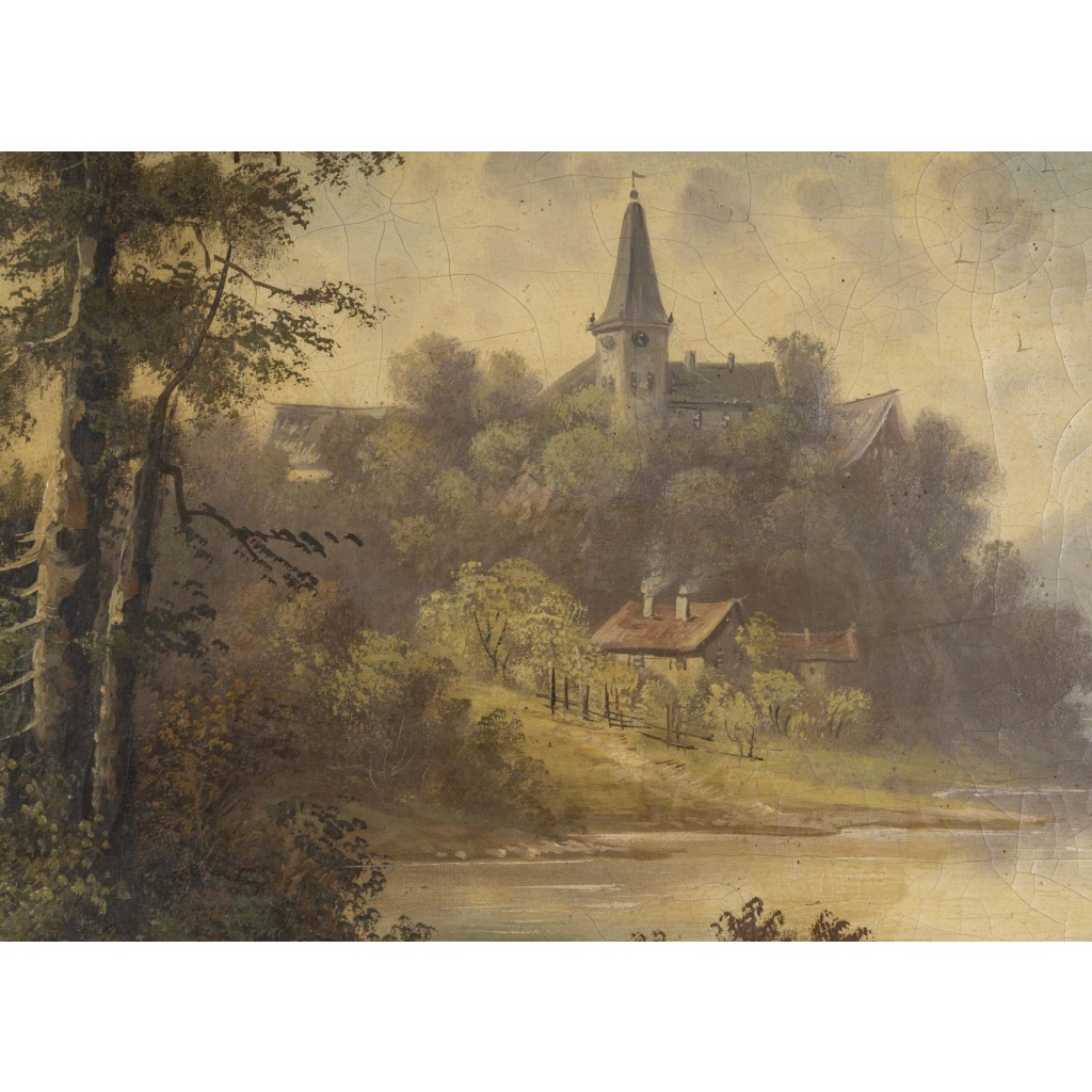 Un paysage de forêt, Josefine Griefenburg, XIXème siècle 10