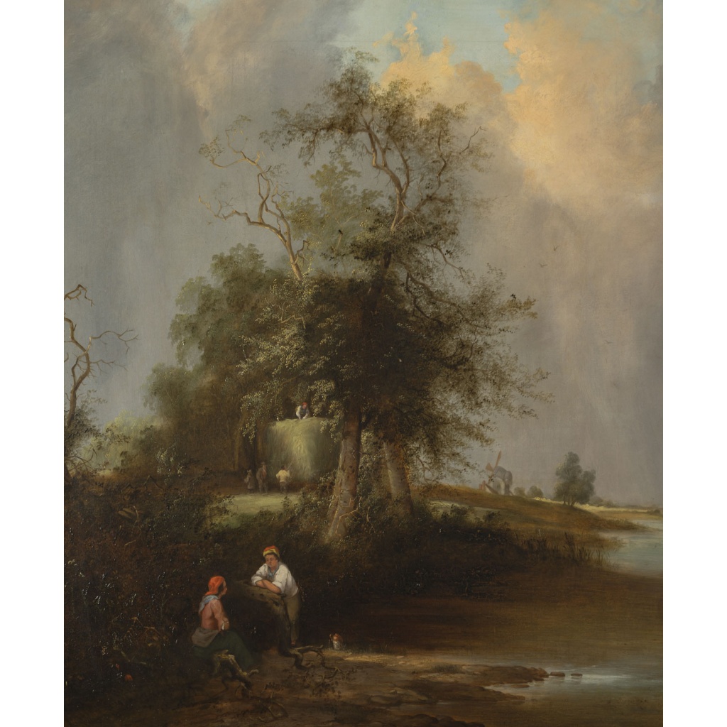 Ecole flamande, une paire de tableaux huile sur toile, XIXème siècle 3