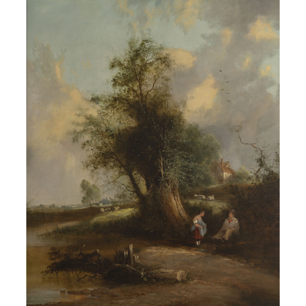 Ecole flamande, une paire de tableaux huile sur toile, XIXème siècle 12