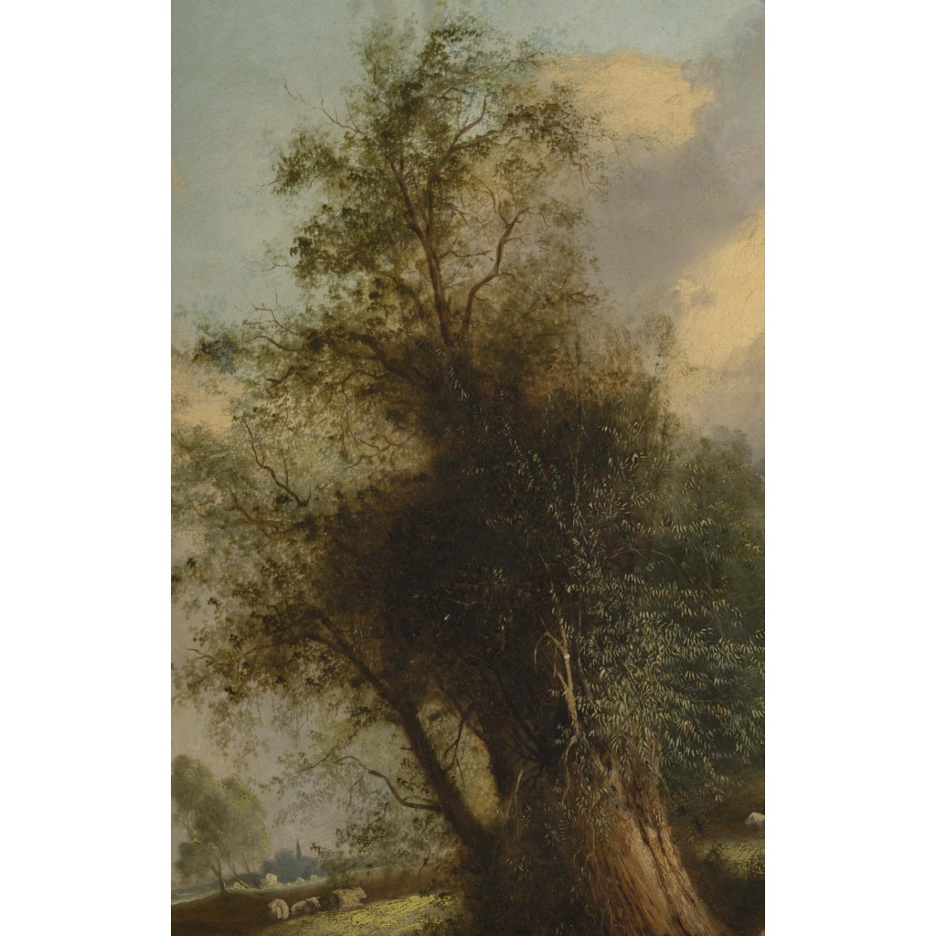 Ecole flamande, une paire de tableaux huile sur toile, XIXème siècle 10