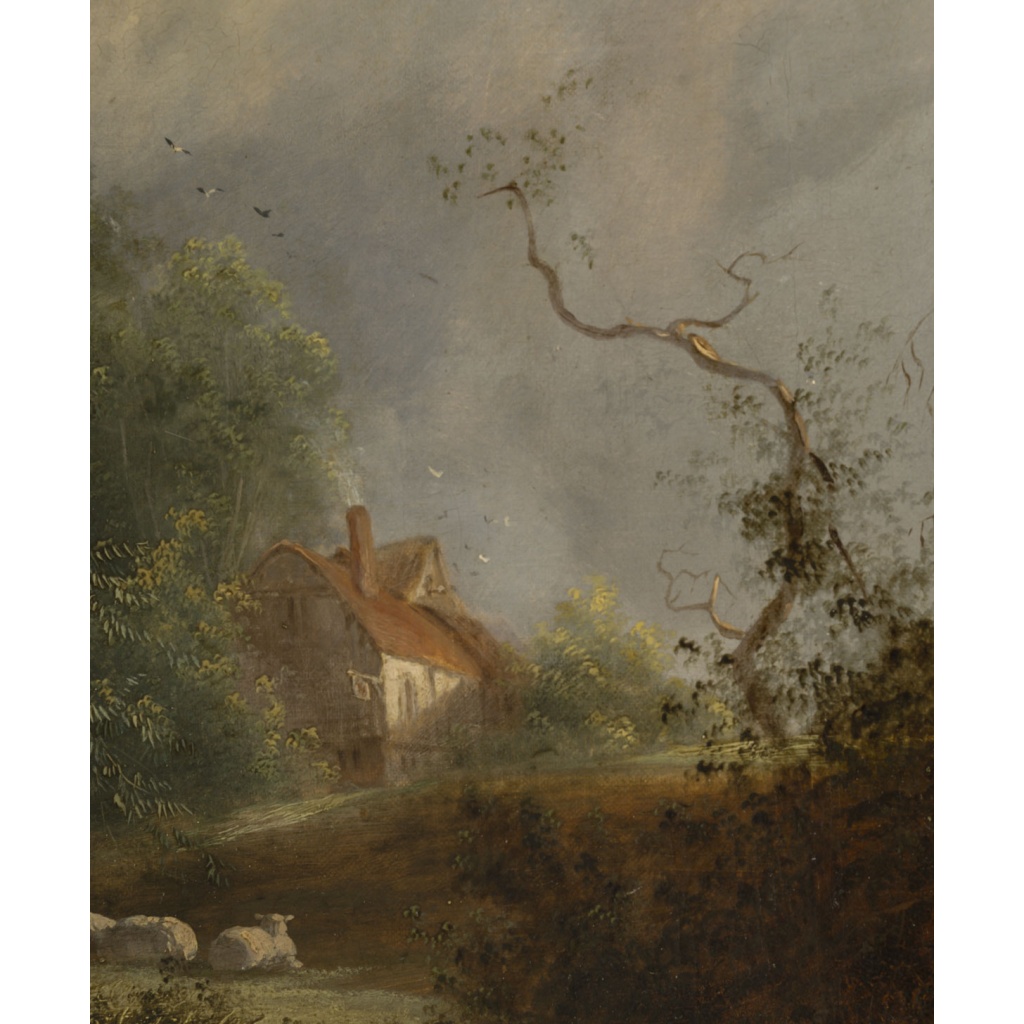 Ecole flamande, une paire de tableaux huile sur toile, XIXème siècle 9