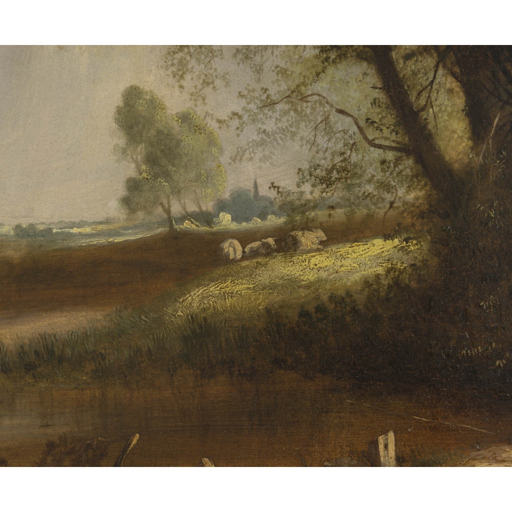 Ecole flamande, une paire de tableaux huile sur toile, XIXème siècle 7