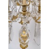 Paire de larges girandoles de style Louis XIV en bronze doré et cristal, vers 1800-1830 17