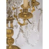Paire de larges girandoles de style Louis XIV en bronze doré et cristal, vers 1800-1830 22