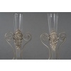 Une paire de petits vases en verre et monture en métal argenté, fin XIXème siècle 19