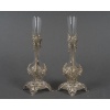 Une paire de petits vases en verre et monture en métal argenté, fin XIXème siècle 15