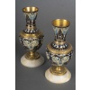Une paire de petits vases en bronze et émail cloisonné fin XIXème siècle 11
