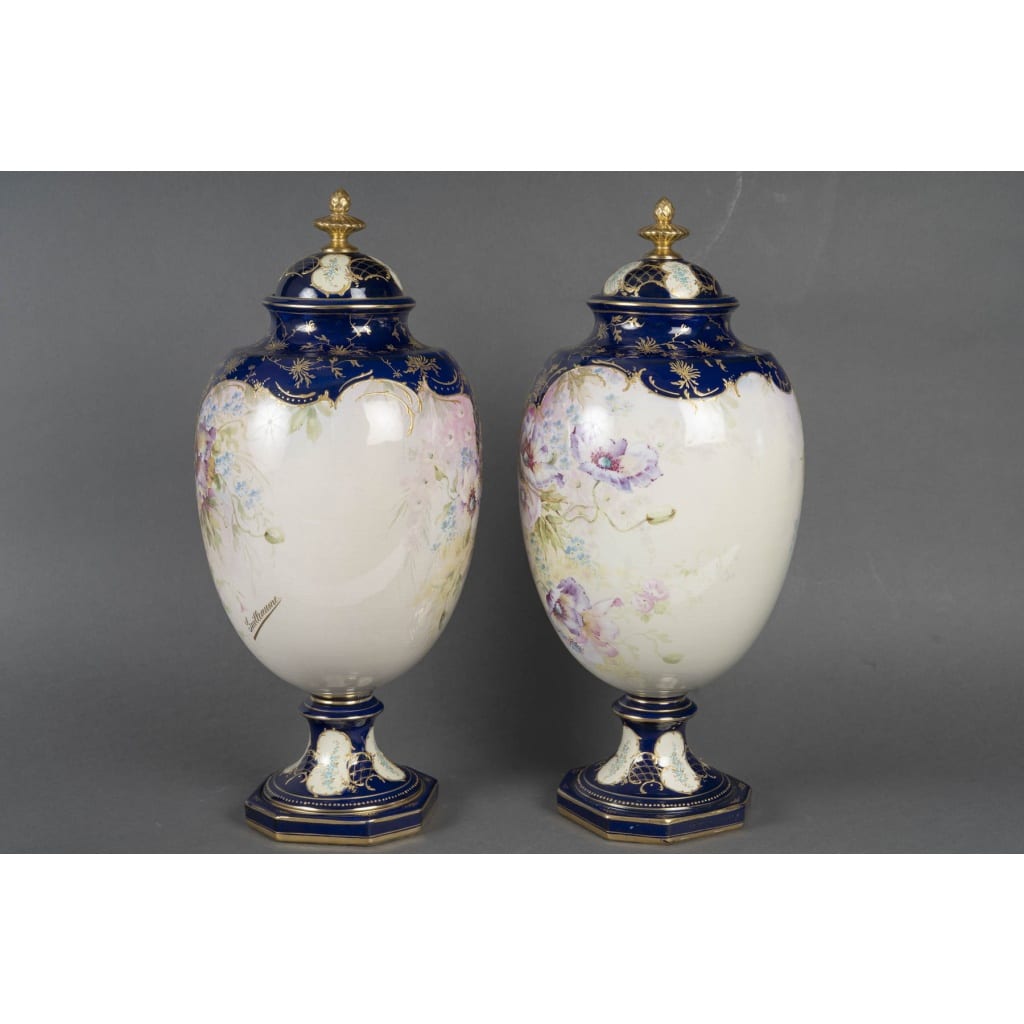 Une paire de vases en porcelaine Allemagne, début XXème siècle 7