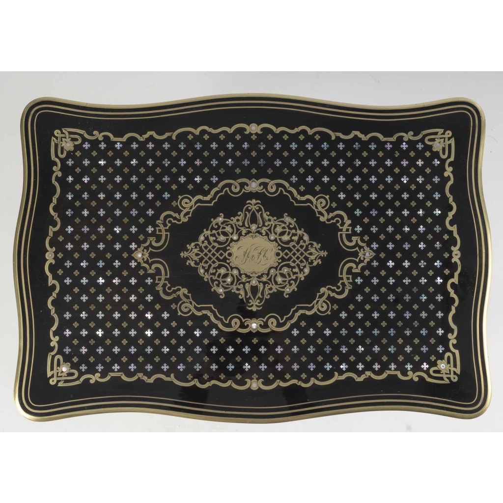 Travailleuse coiffeuse marqueté à la Reine, d’époque Napoléon III, 4