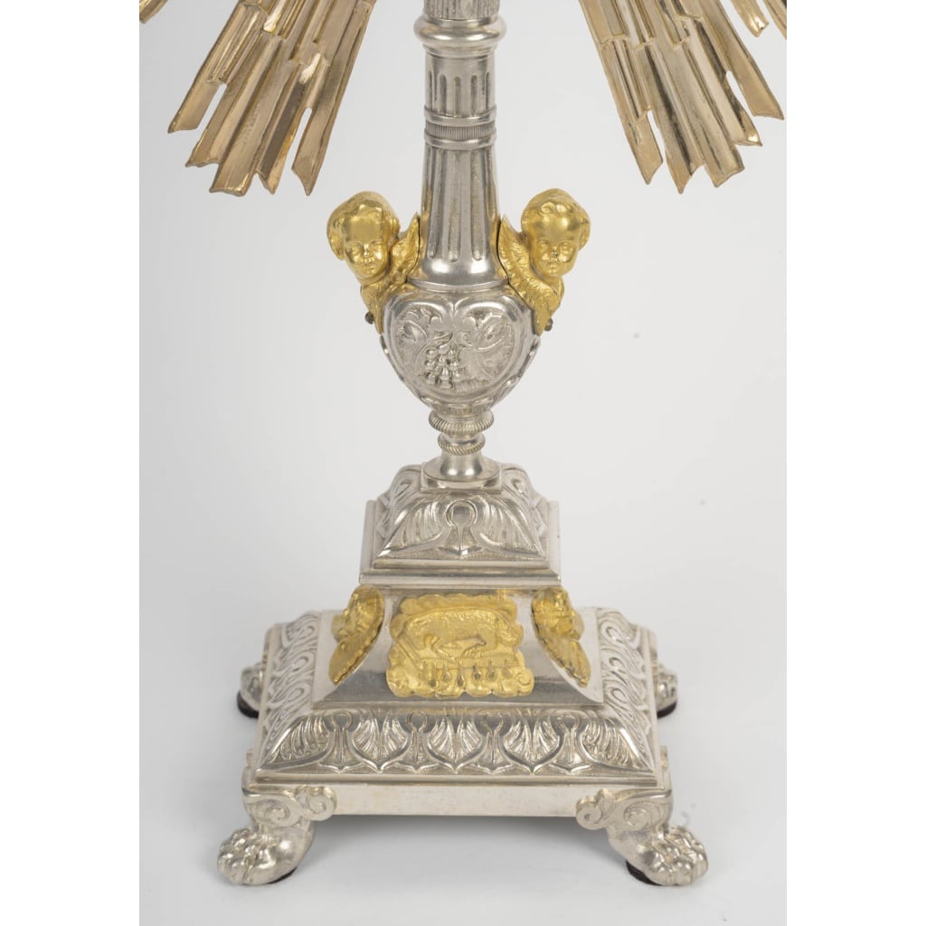 Ostensoir à décor de chérubins, d&rsquo;époque Napoléon III (1848-1870), XIXème siècle. 6