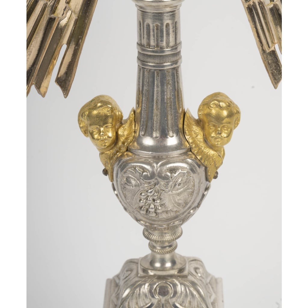Ostensoir à décor de chérubins, d&rsquo;époque Napoléon III (1848-1870), XIXème siècle. 4