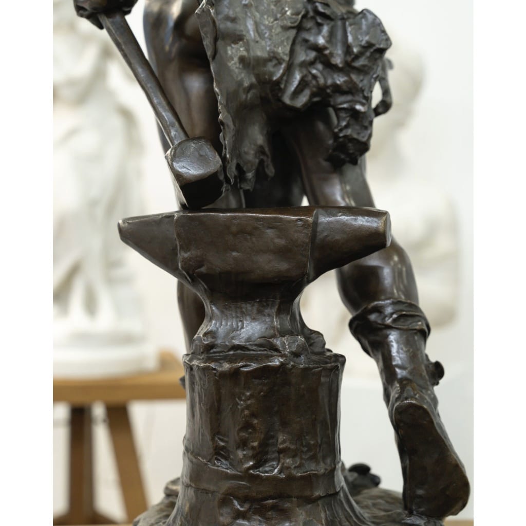 Sculpture – Le Travail , Eugène Marioton (1857-1933) – Bronze 7
