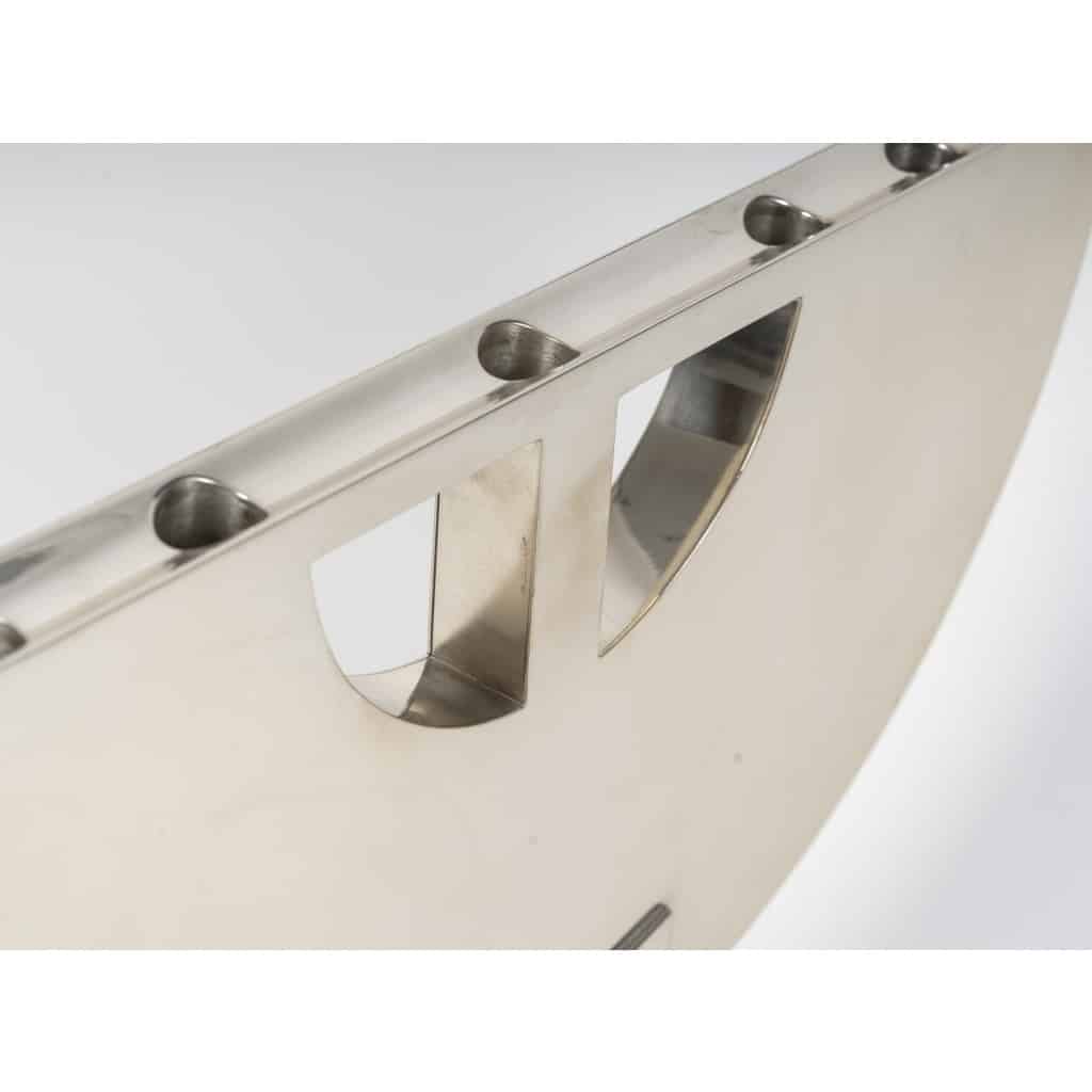 CLETO MUNARI – Chandelier moderniste à 7 bougies argent massif Circa 1980 9 CLETO MUNARI – Chandelier moderniste à 7 bougies argent massif Circa 1980 9