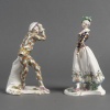 Paire d’Arlequins en porcelaine de Nymphenburg, époque XIXème. 16 Paire d’Arlequins en porcelaine de Nymphenburg, époque XIXème. 16