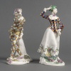 Paire d’Arlequins en porcelaine de Nymphenburg, époque XIXème. 15 Paire d’Arlequins en porcelaine de Nymphenburg, époque XIXème. 15