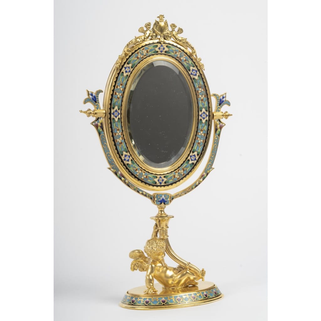 Miroir en bronze d’après Barbedienne, époque fin XIXème 2 Miroir en bronze d’après Barbedienne, époque fin XIXème 2
