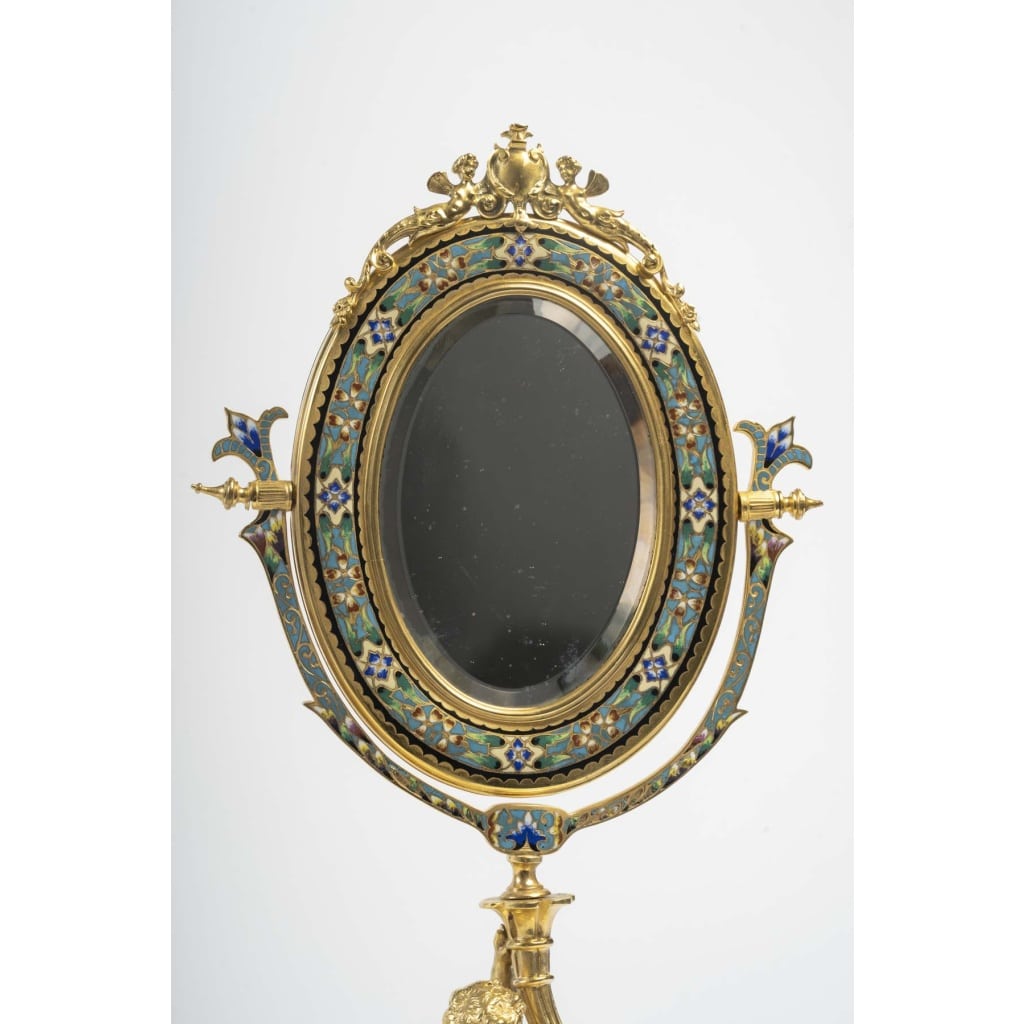 Miroir en bronze d’après Barbedienne, époque fin XIXème 3 Miroir en bronze d’après Barbedienne, époque fin XIXème 3