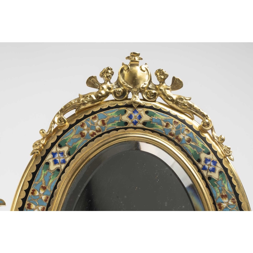 Miroir en bronze d’après Barbedienne, époque fin XIXème 4 Miroir en bronze d’après Barbedienne, époque fin XIXème 4