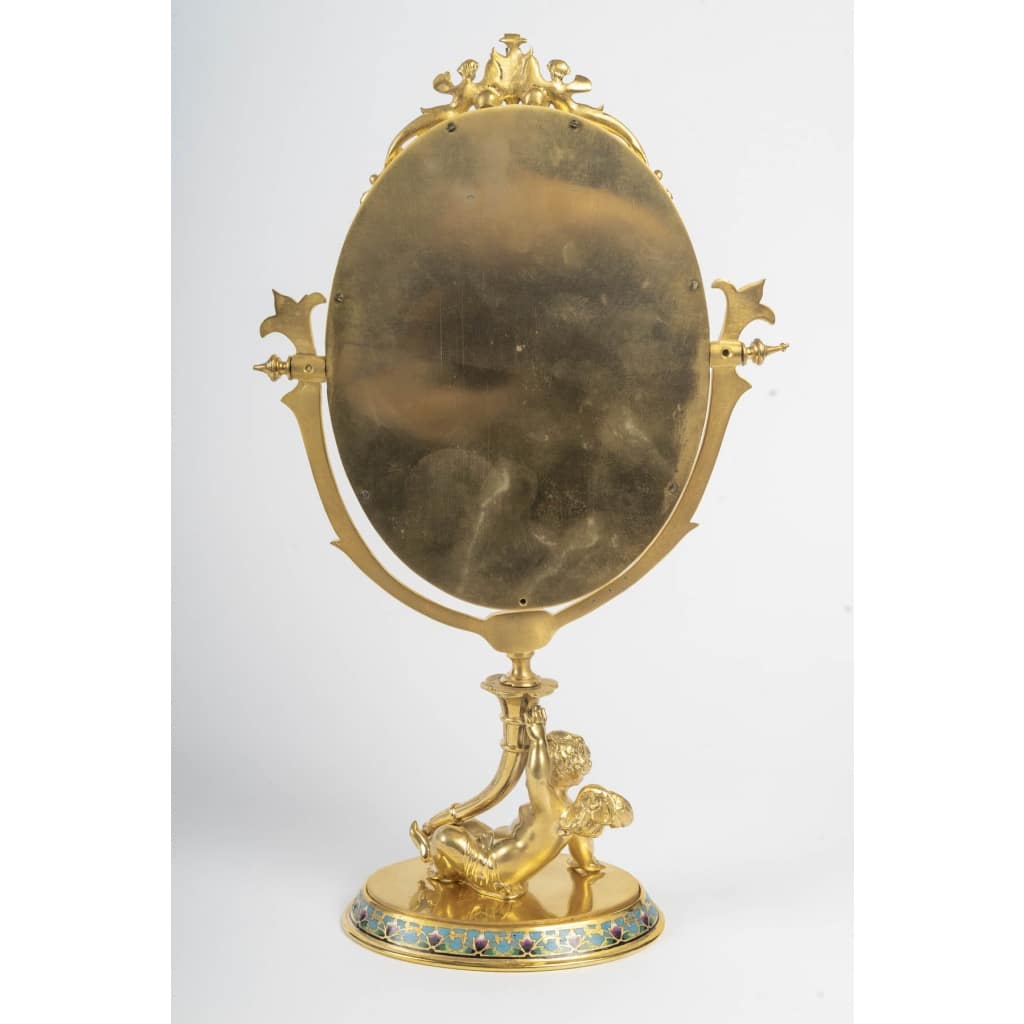 Miroir en bronze d’après Barbedienne, époque fin XIXème 7 Miroir en bronze d’après Barbedienne, époque fin XIXème 7