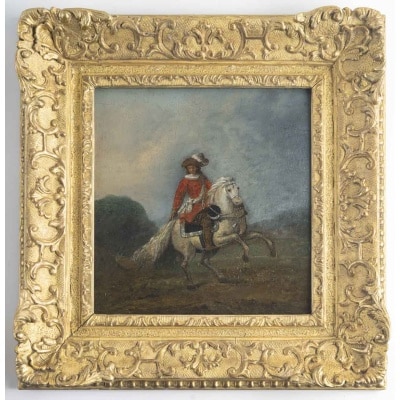  » Paire de portraits de cavaliers. Ecole hollandaise du XVIIème siècle »