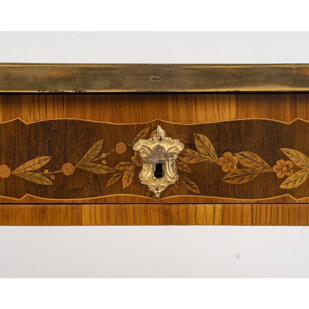 André-Louis Gilbert (1746–1809) – Table écritoire à marqueterie de chasse, vers 1775 6