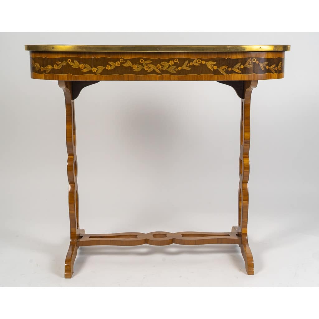 André-Louis Gilbert (1746–1809) – Table écritoire à marqueterie de chasse, vers 1775 14