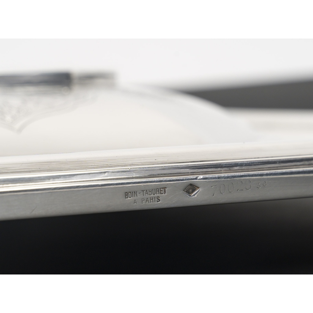 ORFEVRE BOIN TABURET – Terrine couverte et son présentoir en argent massif XIXe 22