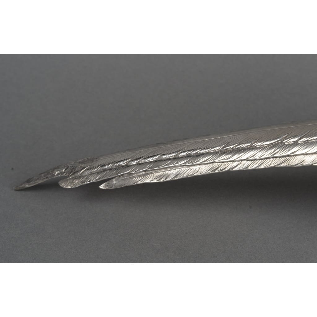 Orfèvre ESCHWEGE – Paire de Faisans en argent massif XXè 9