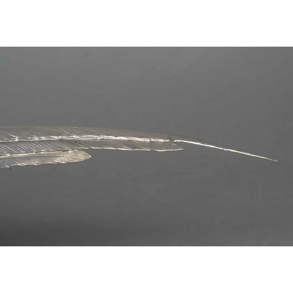 Orfèvre ESCHWEGE – Paire de Faisans en argent massif XXè 13