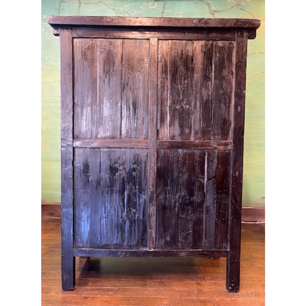 ARMOIRE ANCIENNE CHINOISE LAQUE ROUGE 19