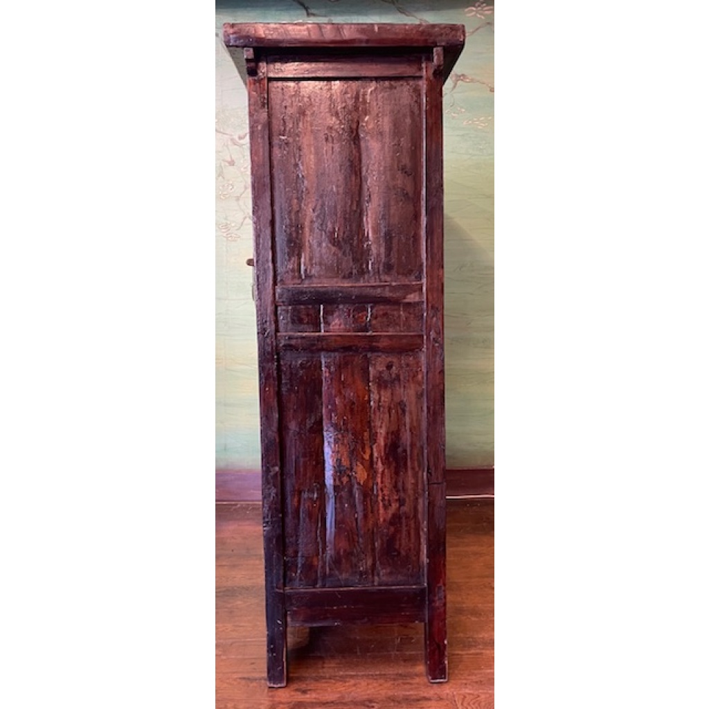 ARMOIRE ANCIENNE CHINOISE LAQUE ROUGE 18