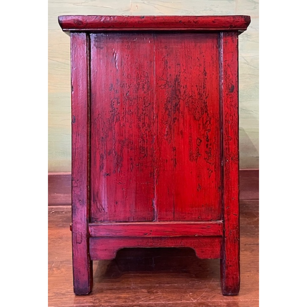 Buffet ancien chinois laque rouge 11