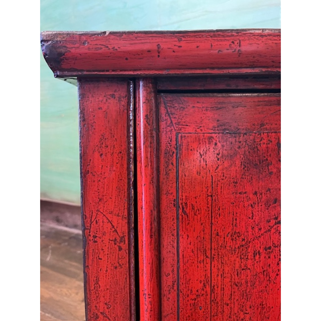 Buffet ancien chinois laque rouge 14
