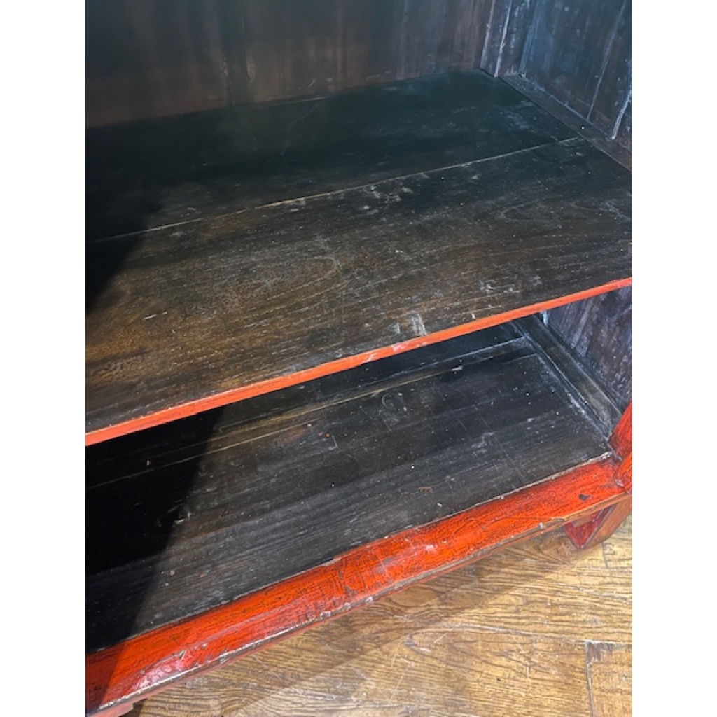 Buffet ancien chinois laque rouge 12