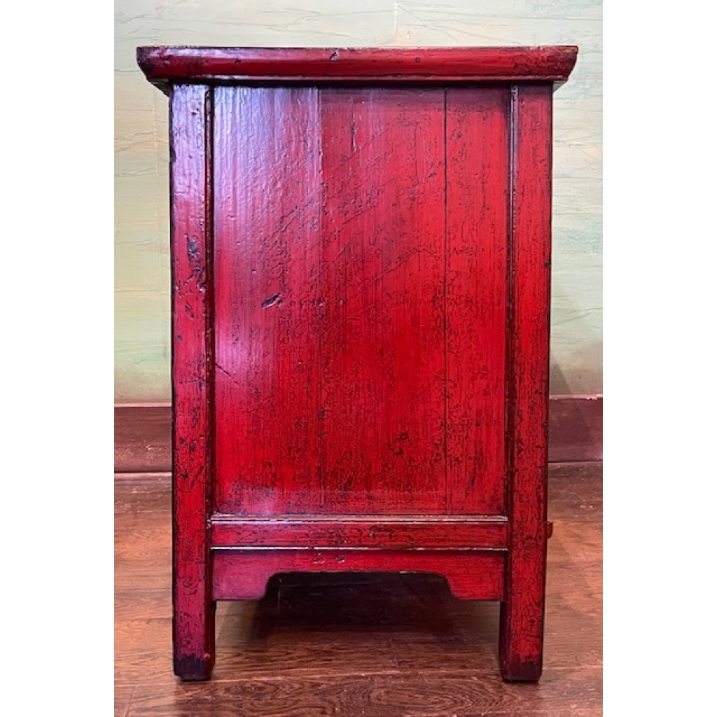 Buffet ancien chinois laque rouge 6