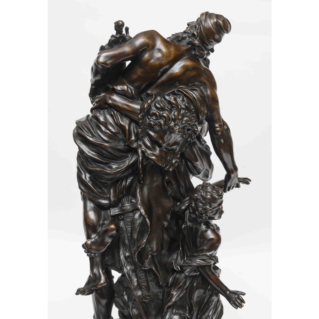 Sculpture en bronze « Enée portant son père Anchise suivi d’Ascagne » 7
