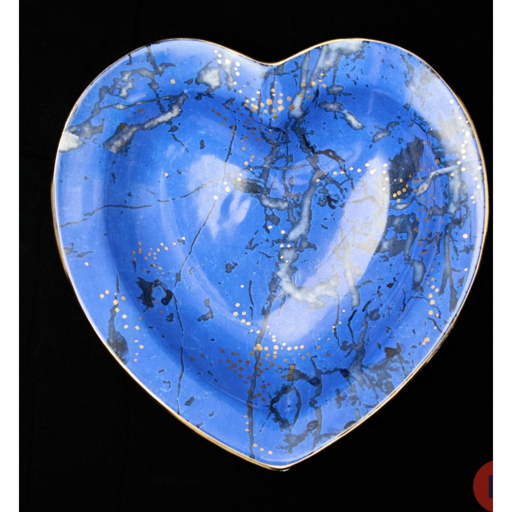 Christian Dior ,Vide poche en faïence bleue 4